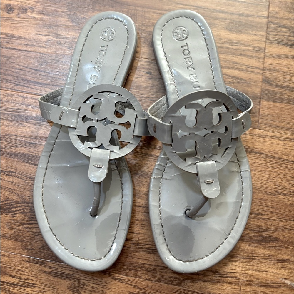 Tory Burch Grey Miller Sandals 7.5